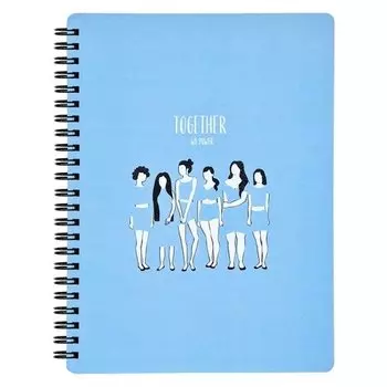 Тетрадь общая Be Smart "Girls" А5, 96 листов в клетку, голубая