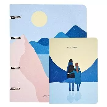 Тетрадь общая на кольцах Be Smart,120 листов в клетку, 16,3 х 21,2 см + Блокнот Be Smart "Golden sun", 32 листа в клетку, 105х140 см