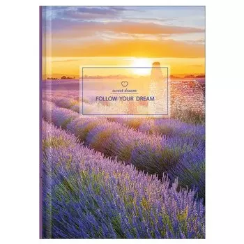 Тетрадь общая "Harmonic", 96 листов, в клетку, 14 х 20 см, лаванда