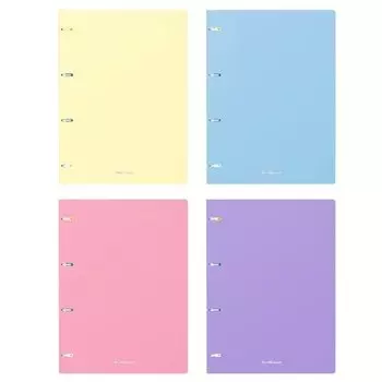 Тетрадь общая с пластиковой обложкой на кольцах ErichKrause Pastel, А4, 80 листов в клетку, в ассортименте