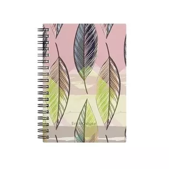 Тетрадь общая с пластиковой обложкой на спирали ErichKrause Flora, А6, 60 листов в клетку