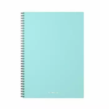 Тетрадь общая с пластиковой обложкой на спирали ErichKrause Pastel Mint, А4, 80 листов в клетку