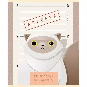 Тетрадь предметная "Пушистые хулиганы" А5, алгебра, 48 листов