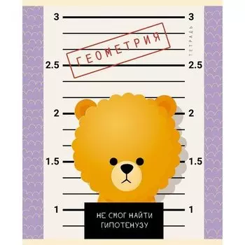 Тетрадь предметная "Пушистые хулиганы" А5, геометрия, 48 листов