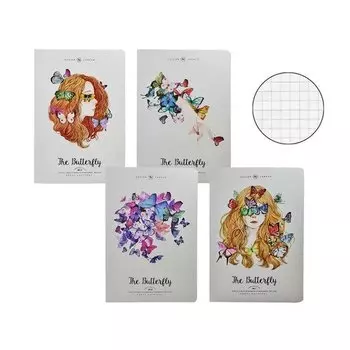 Тетрадь "Be Butterfly" А5, 44 листа, в клетку, 14,2 х 21 см, в ассортименте