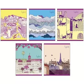 Тетрадь "Лавандовое настроение" А5, 48 листов, в клетку, в ассортименте