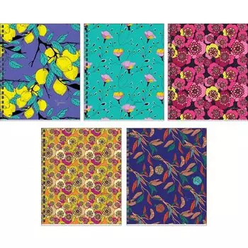 Тетрадь "Летнее настроение (графика)" А5, 48 листов в клетку, в ассортименте