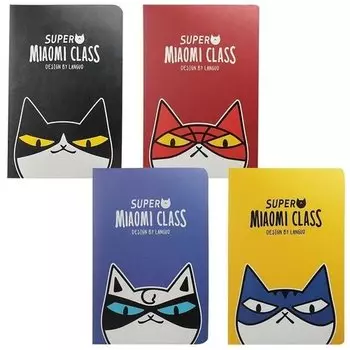 Тетрадь "Miao Class" А6, 24 листа, в клетку, в ассортименте