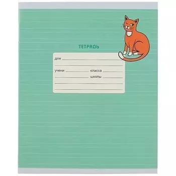 Тетрадь "Рыжие котики" А5, 12 листов, в узкую линию