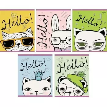 Тетрадь "Стильная бригада" А5, 48 листов в клетку, в ассортименте