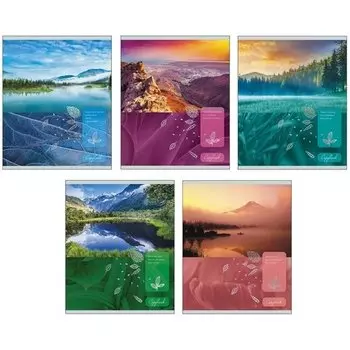 Тетрадь "Волнующие пейзажи" А5, 48 листов, в клетку, в ассортименте