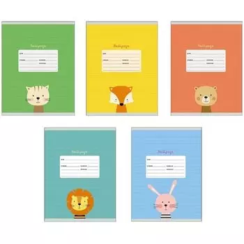 Тетрадь "Забавные зверушки" А5, 24 листа, в линейку, в ассортименте