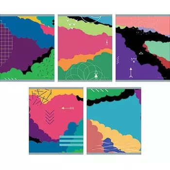 Тетрадь в клетку "Глубина цвета" А5