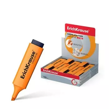 Текстовыделитель ErichKrause Visioline V-20, оранжевый