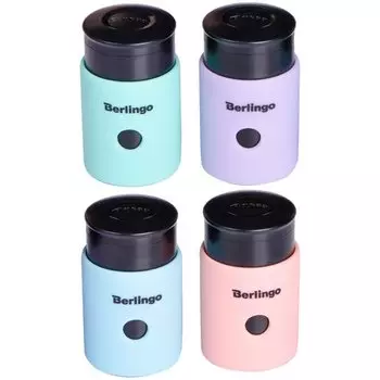 Точилка пластиковая с контейнером Berlingo Instinct, 1 отверстие, в ассортименте