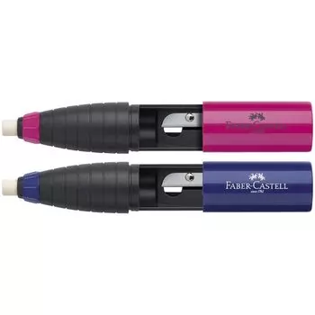 Точилка со встроенным ластиком Faber Castell, в ассортименте