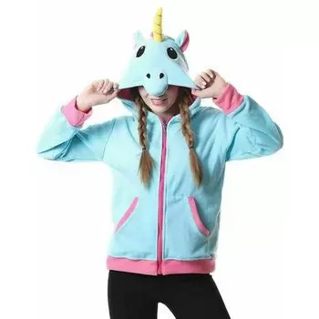 Толстовка Кигуруми Funfur Единорог Пегас голубой L