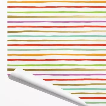 Упаковочная бумага Красота в деталях Тонкие разноцветные полосы