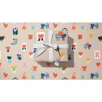 Упаковочная бумага Opaperpaper О'Сердца, 100 х 70 см