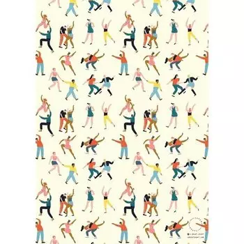 Упаковочная бумага "Танцы", 100 х 70 см