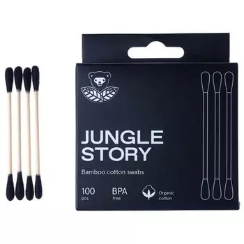 Ватные палочки с ультра мягким хлопком, черные