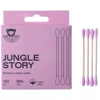 Ватные палочки с ультра мягким хлопком, розовые