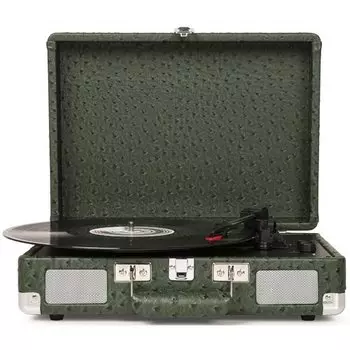 Виниловый проигрыватель Crosley CRUISER DELUXE [CR8005D-OS] Green Ostrich c Bluetooth