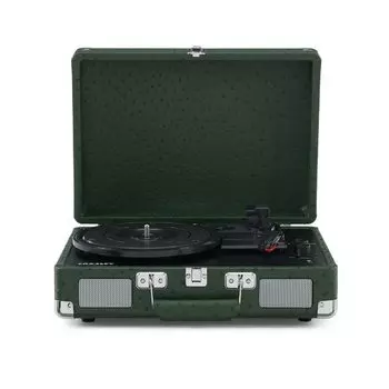 Виниловый проигрыватель Crosley Cruiser Plus [CR8005F-OS4] Green Ostrich c двухсторонним Bluetooth