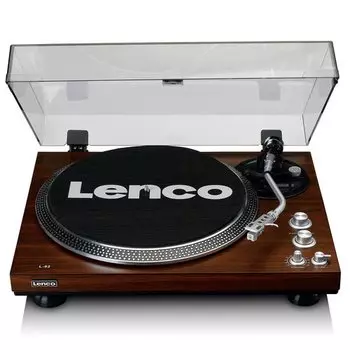 Виниловый проигрыватель Lenco L-92 WALNUT (MMC, A/R, PC USB)