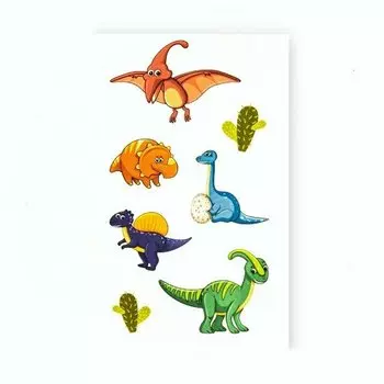 Временная татуировка Tattooshka мини "Детские динозаврики"