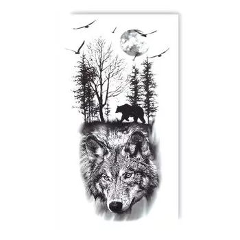 Временная татуировка Tattooshka "Дикий волк"