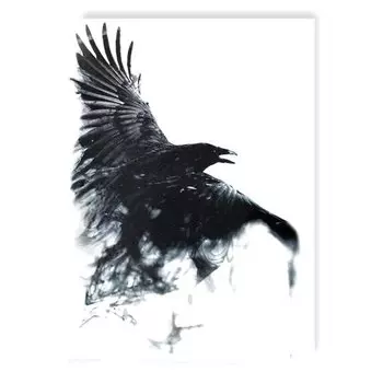 Временная татуировка Tattooshka "Ворон"