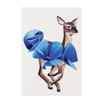 Временное тату "Flower deer"