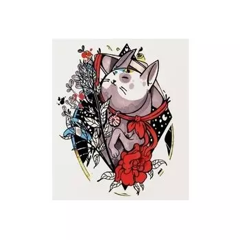 Временное тату "Japanese cat"
