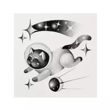 Временное тату "Starcat", 10 х 10 см