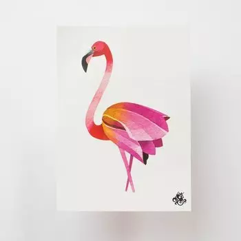 Временное тату "Tulip flamingo"