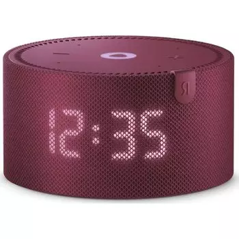 Яндекс.Станция Мини Плюс YNDX-00020 с часами и голосовым помощником, черная, красная