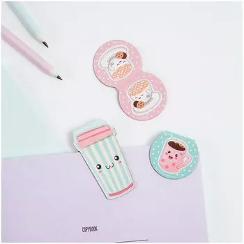 Закладки магнитные для книг Meshu Coffee, 7,5 х 11,5 см, 3 шт