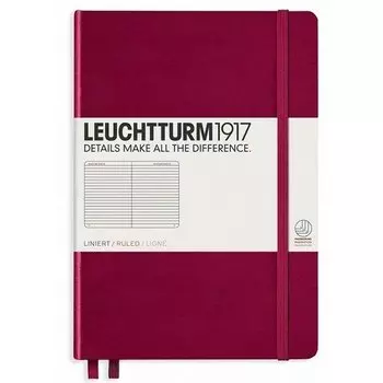 Записная книжка А5, в линейку, красная