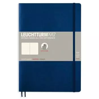 Записная книжка B5, в точку, синяя