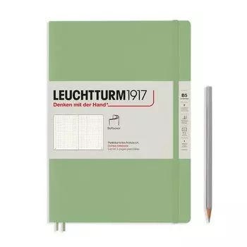 Записная книжка Leuchtturm Composition В5, в точку, пастельный зеленый, 123 страниц, мягкая обложка