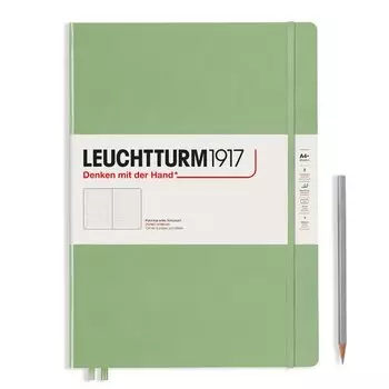 Записная книжка Leuchtturm Master Slim А4+, в точку, пастельный зелёный, 123 страниц, твердая обложка