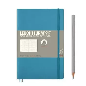 Записная книжка Leuchtturm Paperback В6+, в точку, нордический синий, 123 страниц, мягкая обложка