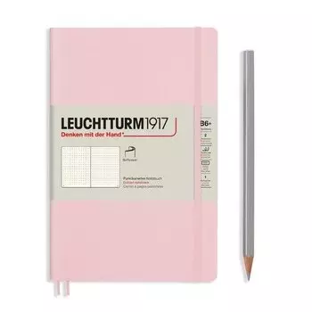 Записная книжка Leuchtturm Paperback В6+, в точку, розовая, 123 страниц, мягкая обложка