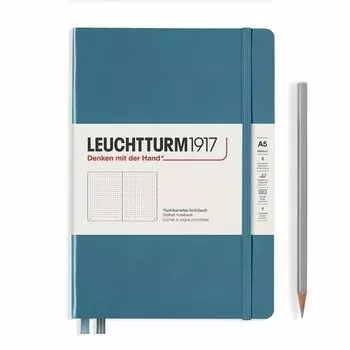 Записная книжка Leuchtturm Rising Colours А5, в точку, голубой камень, 251 страниц, твердая обложка