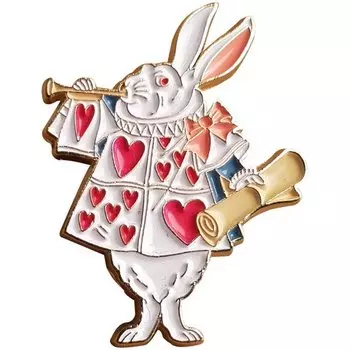 Значок эмалированный Подписные издания Алиса. Кролик