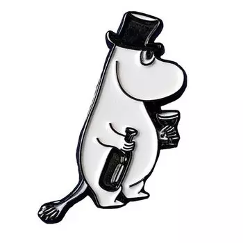 Значок эмалированный Подписные издания Муми-тролли.Муми-папа