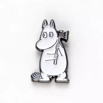 Значок эмалированный Подписные издания Муми-тролли. Муми-тролль с топором