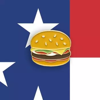 Значок металлический "Бургер"