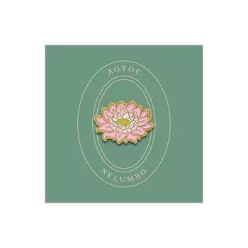 Значок металлический Heart Of Moscow Лотос розовый